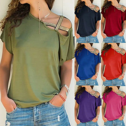 Dames T-shirt Zomer Korte Mouwen Casual Sunshine Yellow
