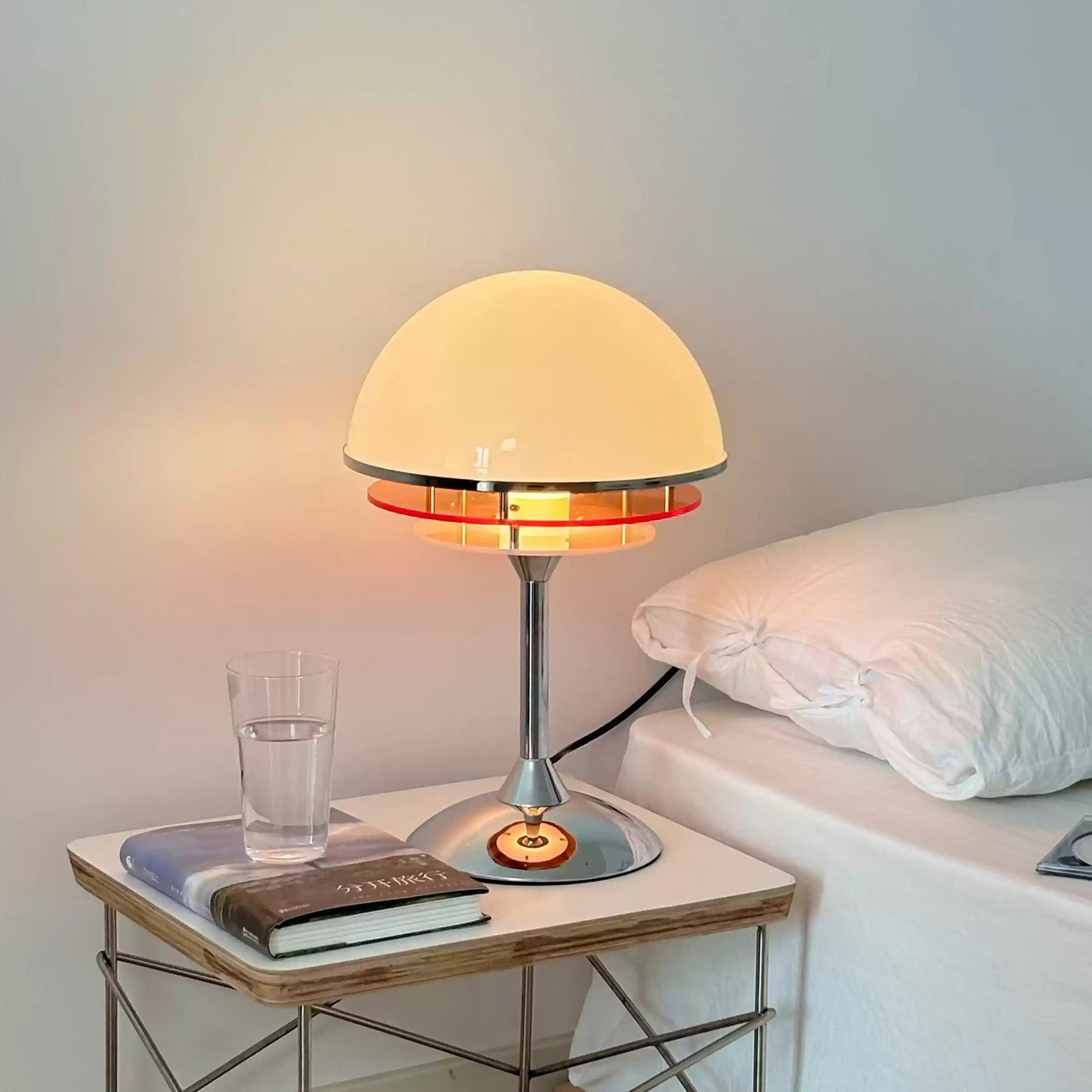 Bauhaus Tafellamp met Acryldiscs Oranje of Wit