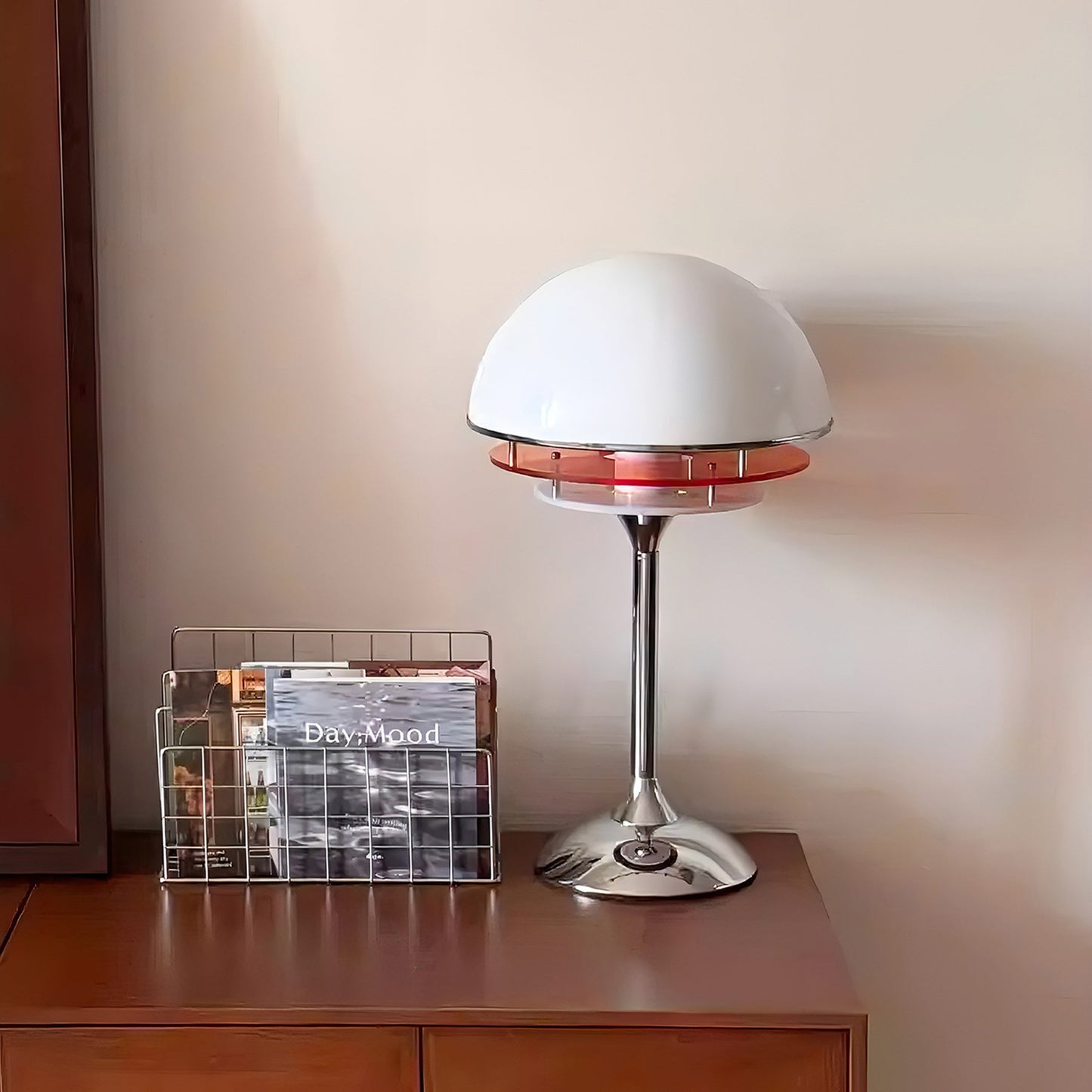 Bauhaus Tafellamp met Acryldiscs Oranje of Wit