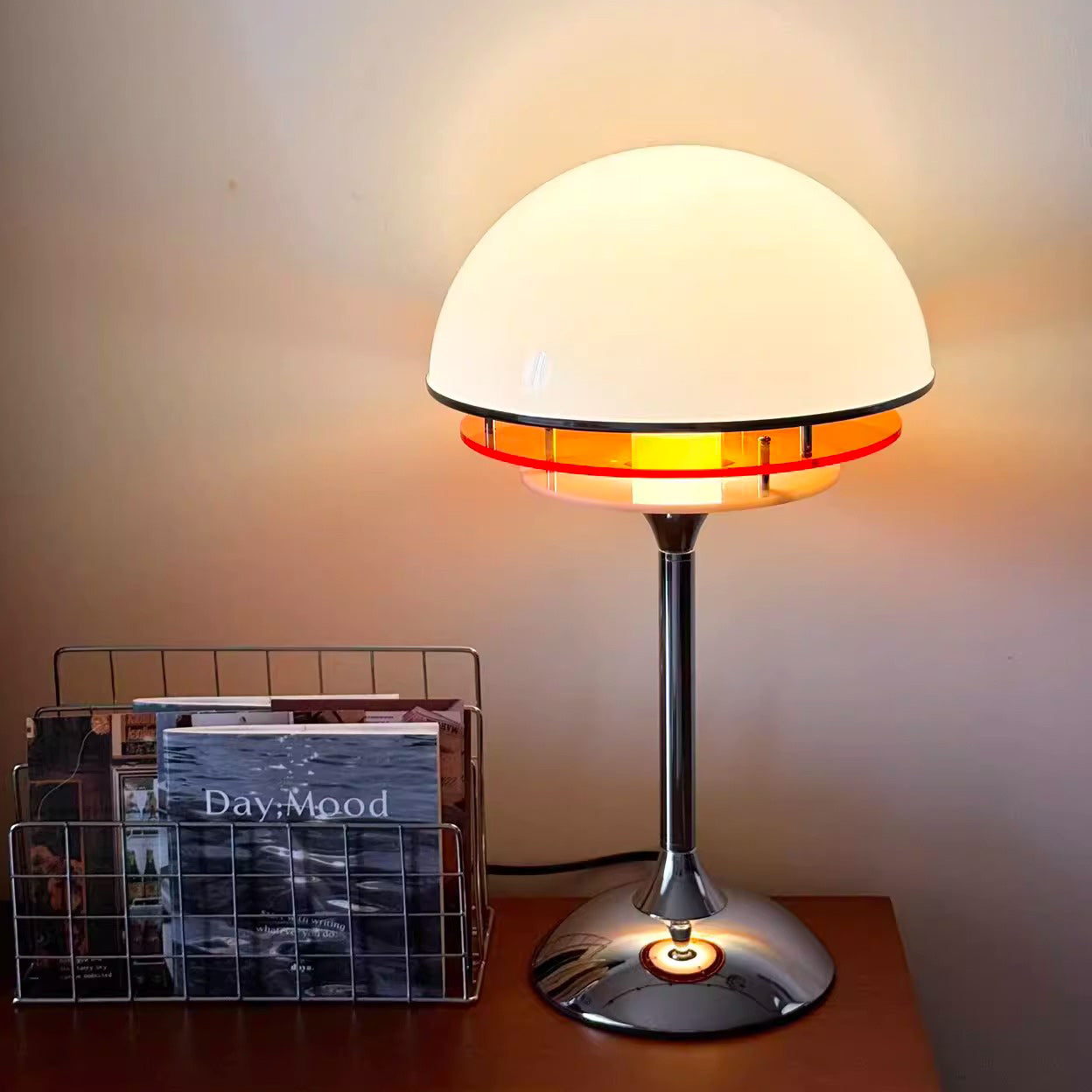 Bauhaus Tafellamp met Acryldiscs Oranje of Wit