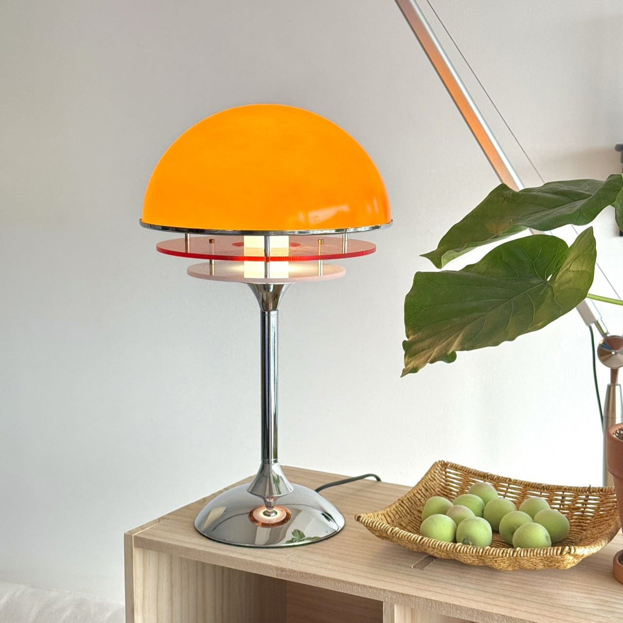 Bauhaus Tafellamp met Acryldiscs Oranje of Wit
