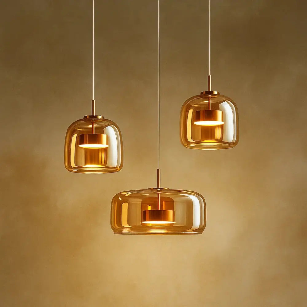 Hanglamp Glas Ombre Metaal LED 33cm Modern Design