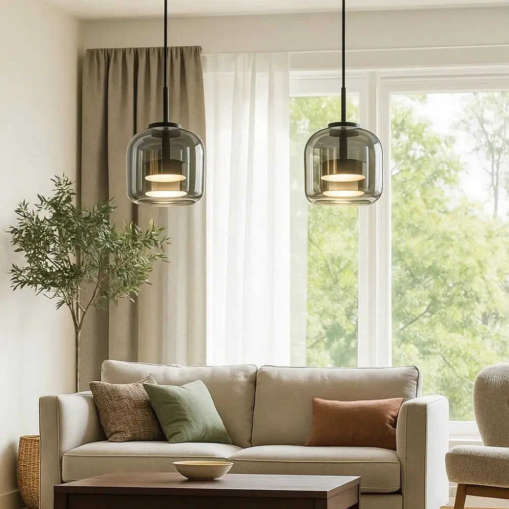 Hanglamp Glas Ombre Metaal LED 33cm Modern Design