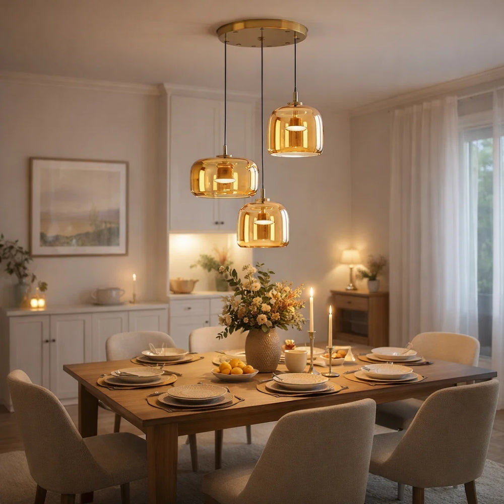 Hanglamp Glas Ombre Metaal LED 33cm Modern Design