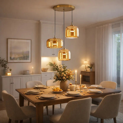 Hanglamp Glas Ombre Metaal LED 33cm Modern Design