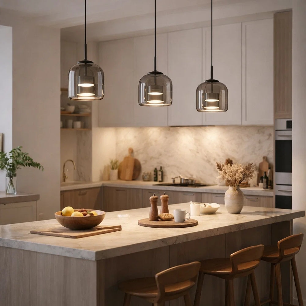 Hanglamp Glas Ombre Metaal LED 33cm Modern Design