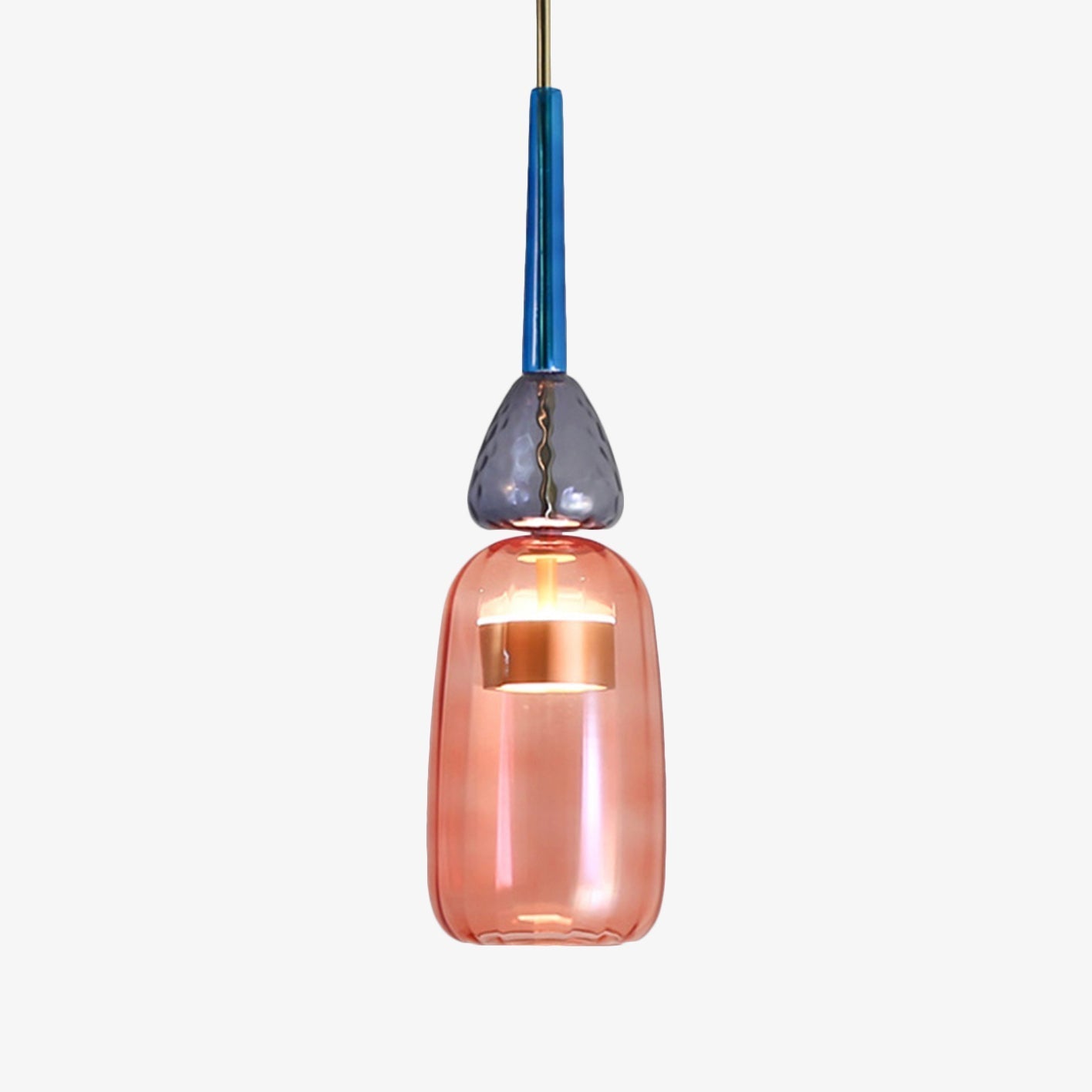 Design Glazen Hanglamp Met Gekleurd Glas En Geïntegreerde Led Moderne Cilindervormige Plafondlamp Voor Keuken Eettafel Woonkamer Met Verstelbaar Snoer