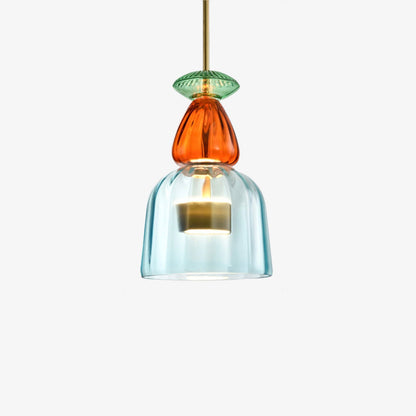 LED Design Hanglamp met Gekleurd Glas – Moderne Energiezuinige Verlichting