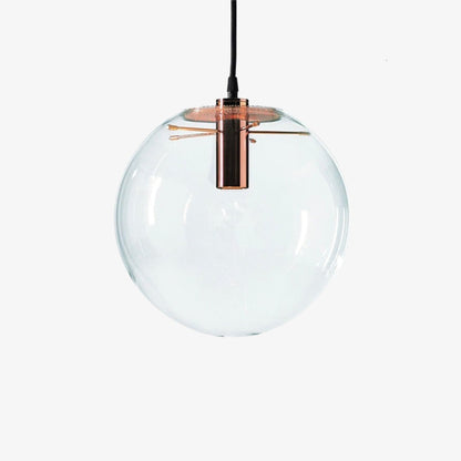 Moderne Glazen Bol Hanglamp Transparant Met Zwarte Of Rose Gold Fitting Minimalistische Design Plafondlamp Voor Woonkamer Eettafel Keuken