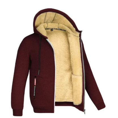 Herensweater met Capuchon en Bontvoering Warm en Comfortabel