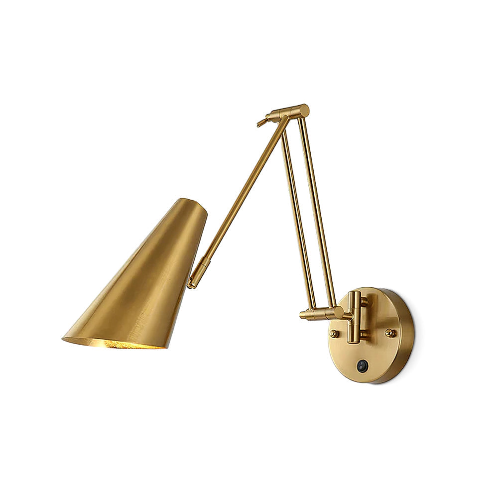 Verstelbare Wandlamp Zwenkarm Industrieel IJzer Modern Design E26/E27 Fitting Muurbediening Leeslamp Slaapkamer