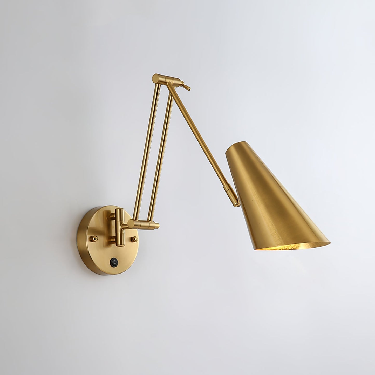 Verstelbare Wandlamp Zwenkarm Industrieel IJzer Modern Design E26/E27 Fitting Muurbediening Leeslamp Slaapkamer