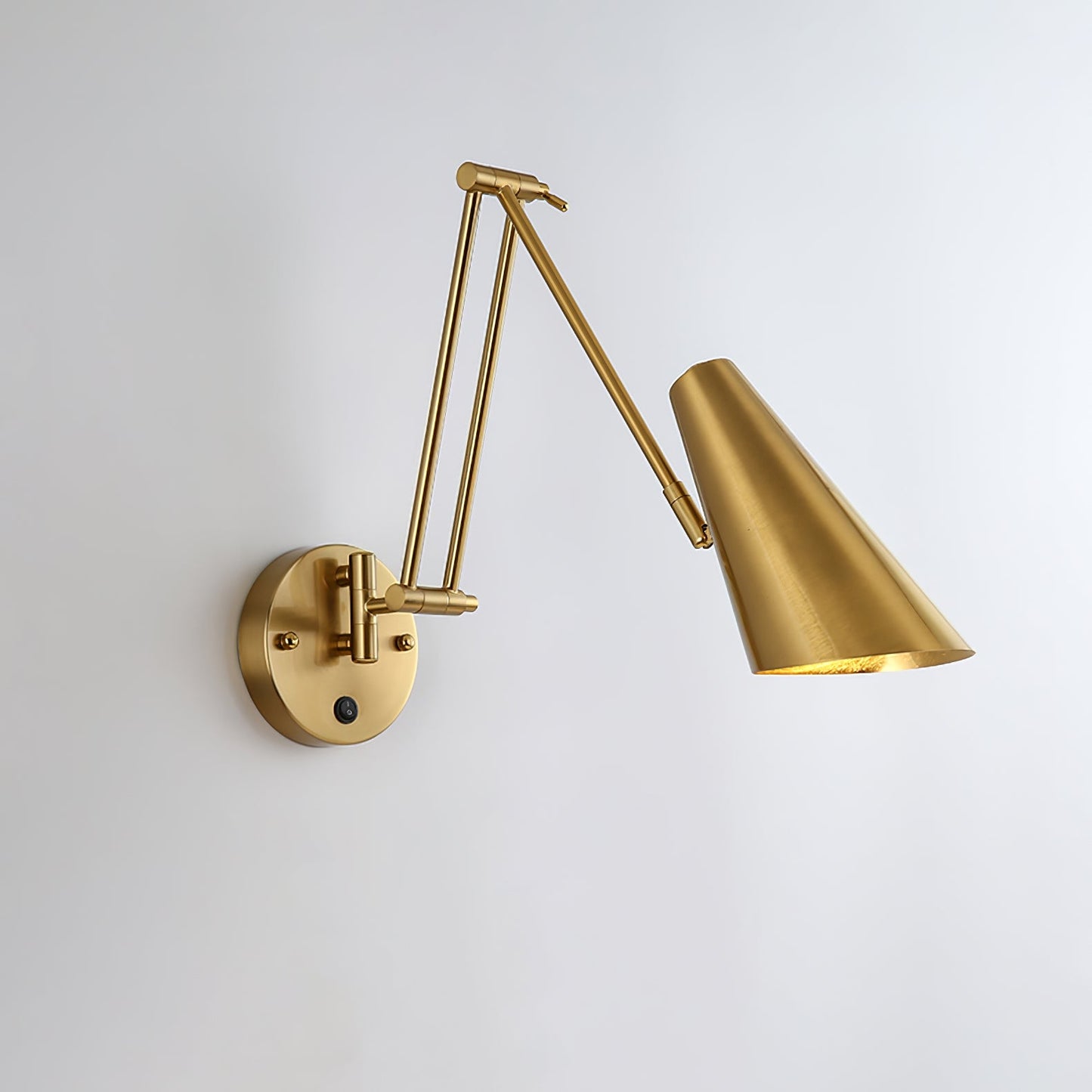 Verstelbare Wandlamp Zwenkarm Industrieel IJzer Modern Design E26/E27 Fitting Muurbediening Leeslamp Slaapkamer