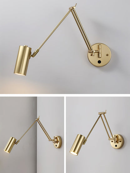 Verstelbare Wandlamp Zwenkarm Industrieel IJzer Modern Design E26/E27 Fitting Muurbediening Leeslamp Slaapkamer