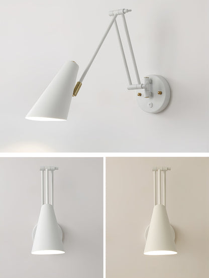 Verstelbare Wandlamp Zwenkarm Industrieel IJzer Modern Design E26/E27 Fitting Muurbediening Leeslamp Slaapkamer