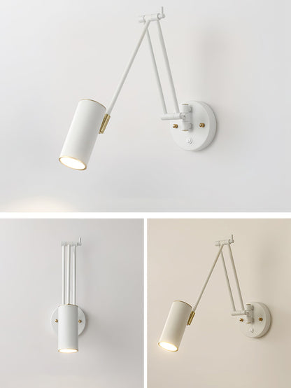 Verstelbare Wandlamp Zwenkarm Industrieel IJzer Modern Design E26/E27 Fitting Muurbediening Leeslamp Slaapkamer