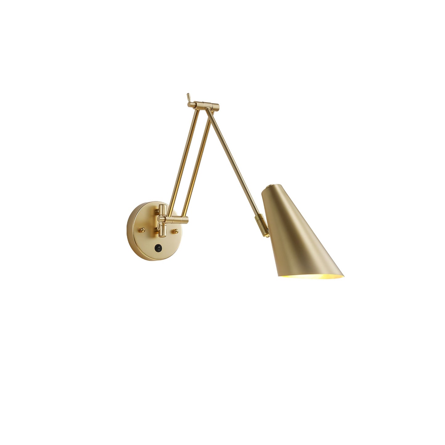 Verstelbare Wandlamp Zwenkarm Industrieel IJzer Modern Design E26/E27 Fitting Muurbediening Leeslamp Slaapkamer