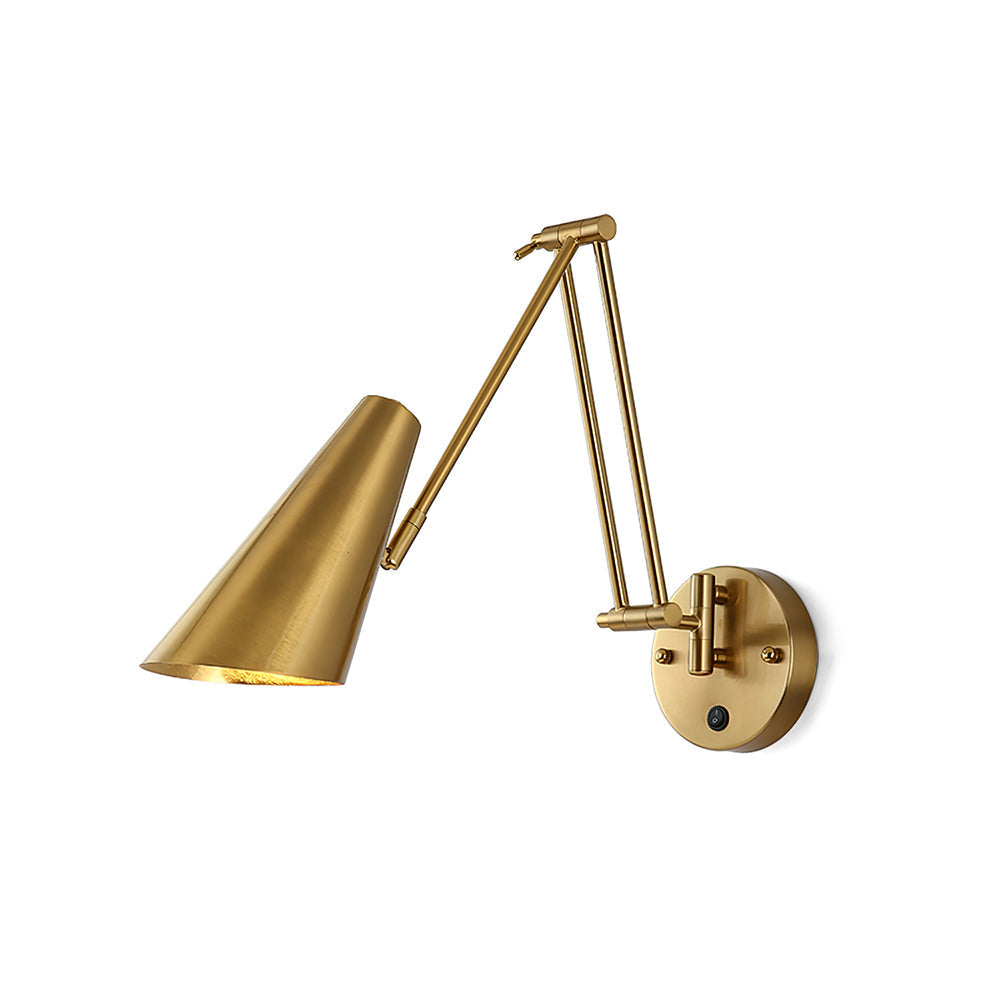 Verstelbare Wandlamp Zwenkarm Industrieel IJzer Modern Design E26/E27 Fitting Muurbediening Leeslamp Slaapkamer