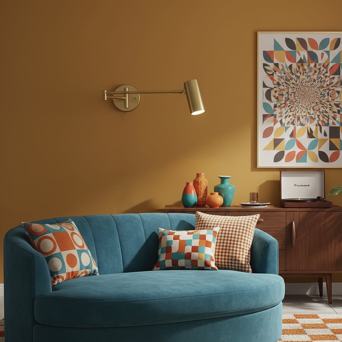 Verstelbare Wandlamp met Zwenkarm – Industrieel Metaal IJzer – 180° Draaibaar – Leeslamp Slaapkamer Nachtkastje