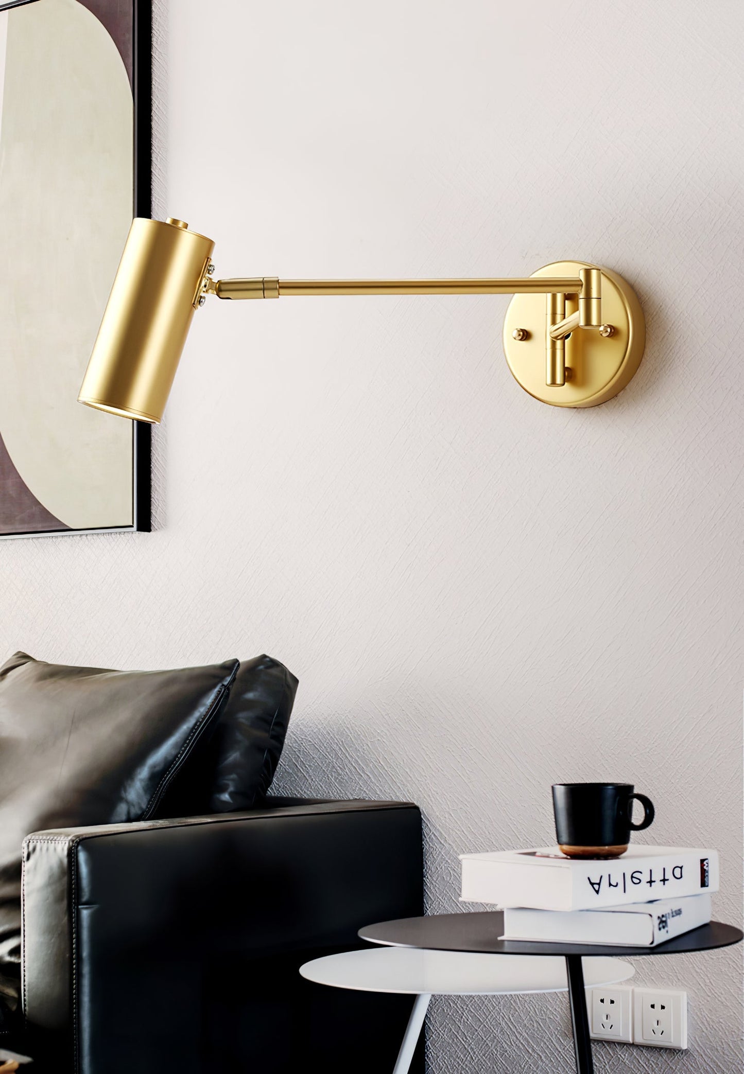 Verstelbare Wandlamp met Zwenkarm – Industrieel Metaal IJzer – 180° Draaibaar – Leeslamp Slaapkamer Nachtkastje