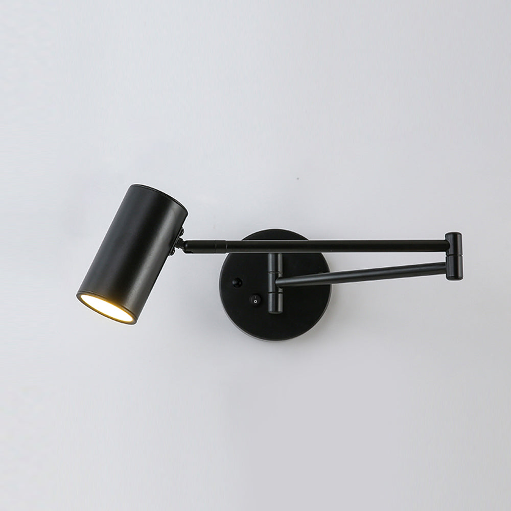 Verstelbare Wandlamp met Zwenkarm – Industrieel Metaal IJzer – 180° Draaibaar – Leeslamp Slaapkamer Nachtkastje