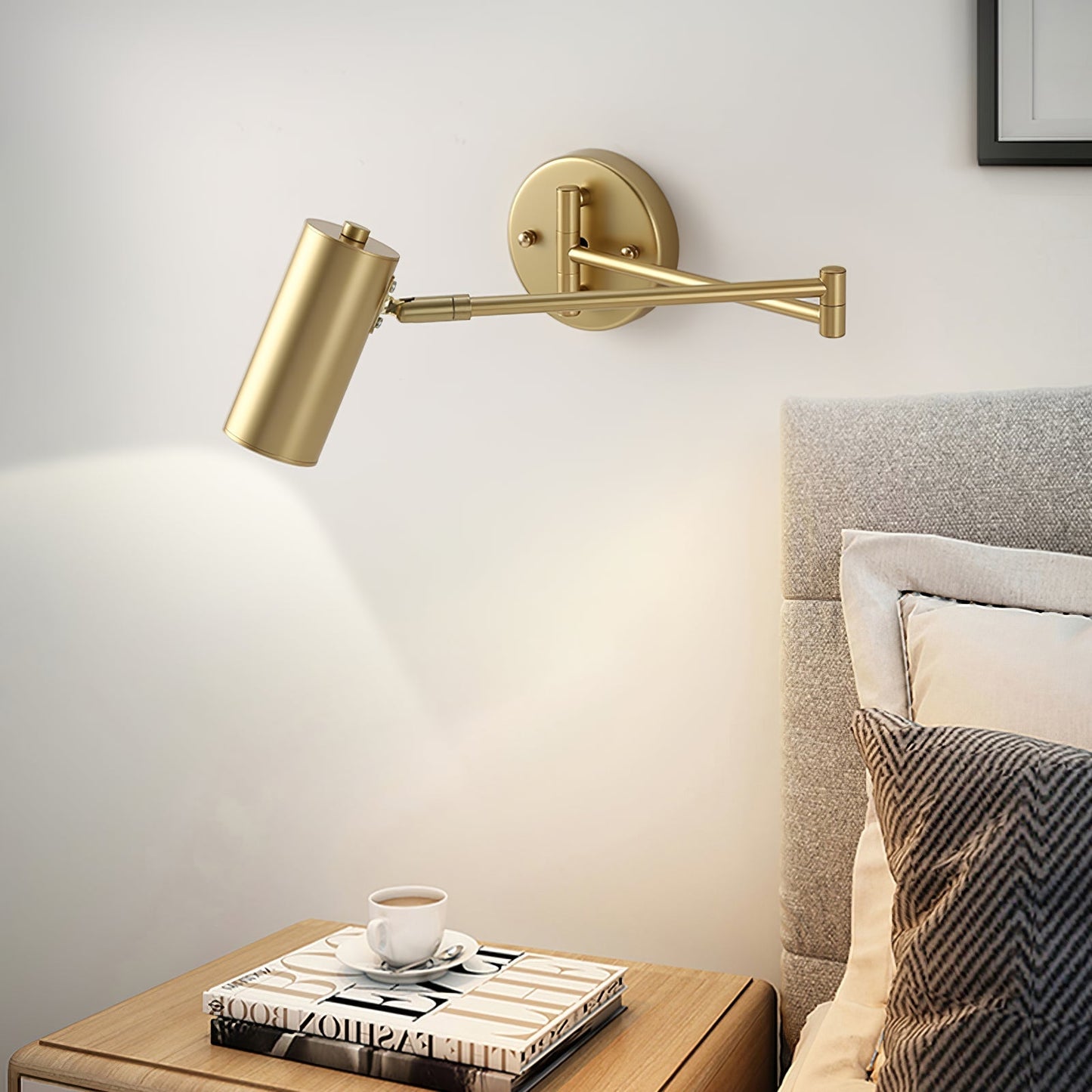 Verstelbare Wandlamp met Zwenkarm – Industrieel Metaal IJzer – 180° Draaibaar – Leeslamp Slaapkamer Nachtkastje