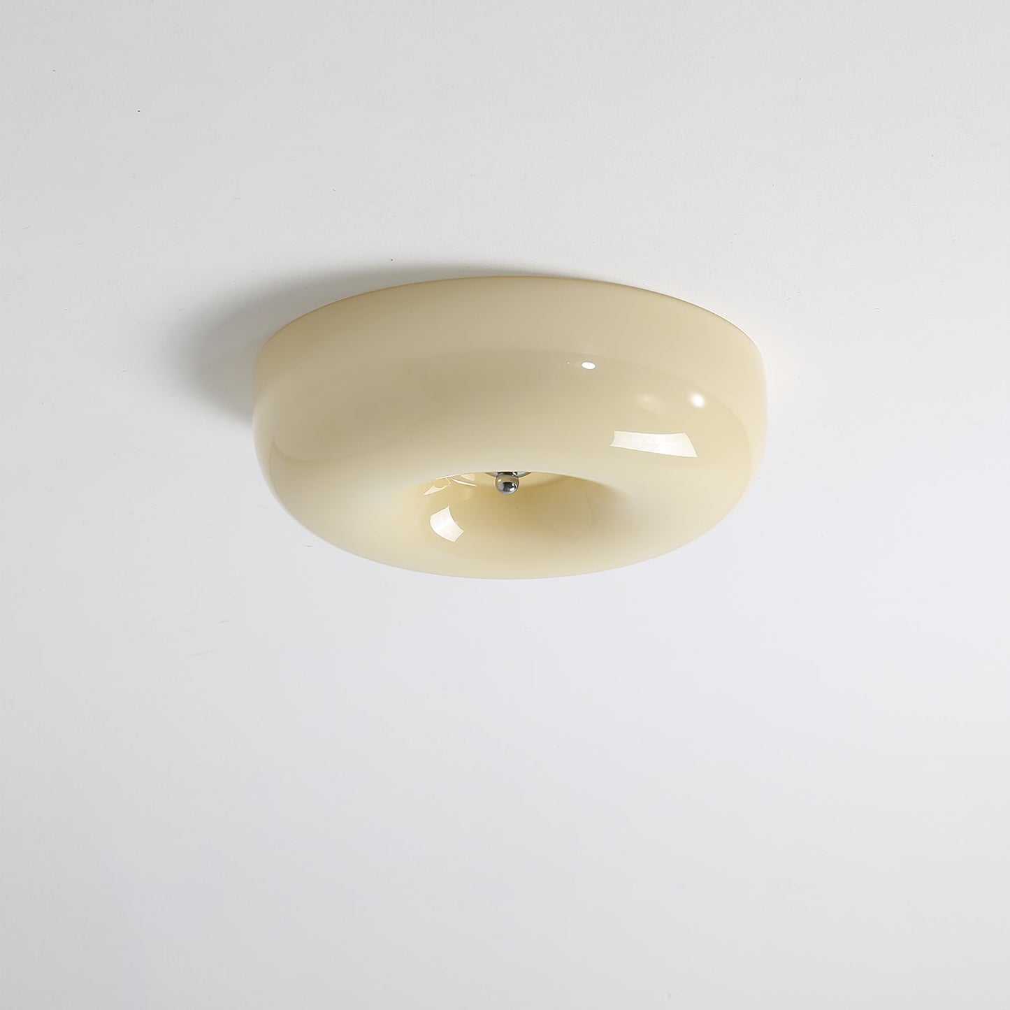 Plafondlamp Glas Swirl Metaal Wit Koffie Beige Woonkamer Slaapkamer LED 3000K 4000K 6000K Ø32 Ø40 Ø46cm Plafonnière Dimbaar