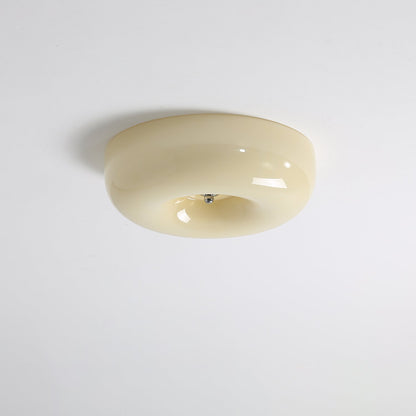 Plafondlamp Glas Swirl Metaal Wit Koffie Beige Woonkamer Slaapkamer LED 3000K 4000K 6000K Ø32 Ø40 Ø46cm Plafonnière Dimbaar