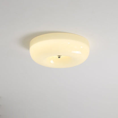 Plafondlamp Glas Swirl Metaal Wit Koffie Beige Woonkamer Slaapkamer LED 3000K 4000K 6000K Ø32 Ø40 Ø46cm Plafonnière Dimbaar