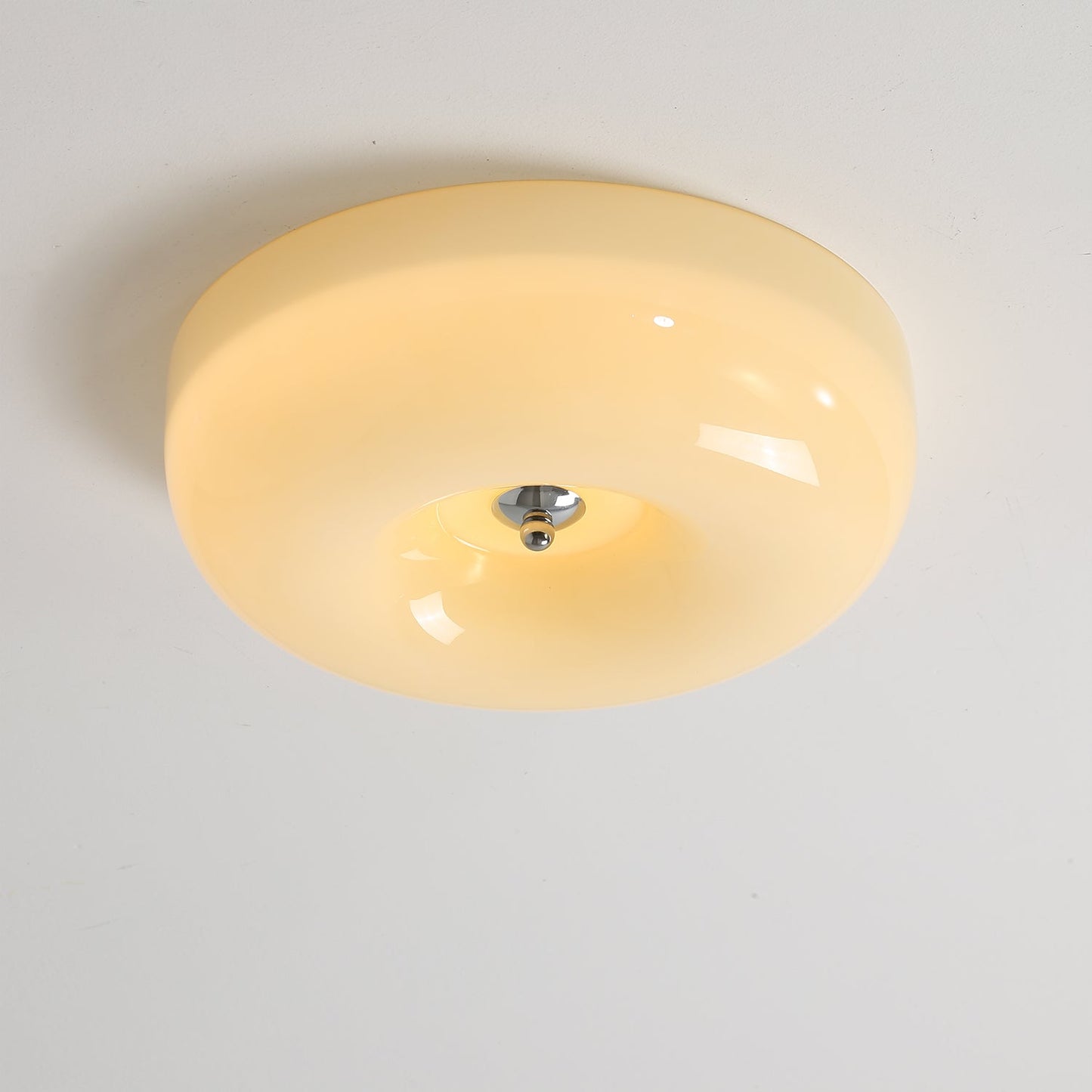 Plafondlamp Glas Swirl Metaal Wit Koffie Beige Woonkamer Slaapkamer LED 3000K 4000K 6000K Ø32 Ø40 Ø46cm Plafonnière Dimbaar