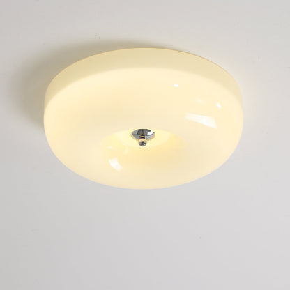 Plafondlamp Glas Swirl Metaal Wit Koffie Beige Woonkamer Slaapkamer LED 3000K 4000K 6000K Ø32 Ø40 Ø46cm Plafonnière Dimbaar