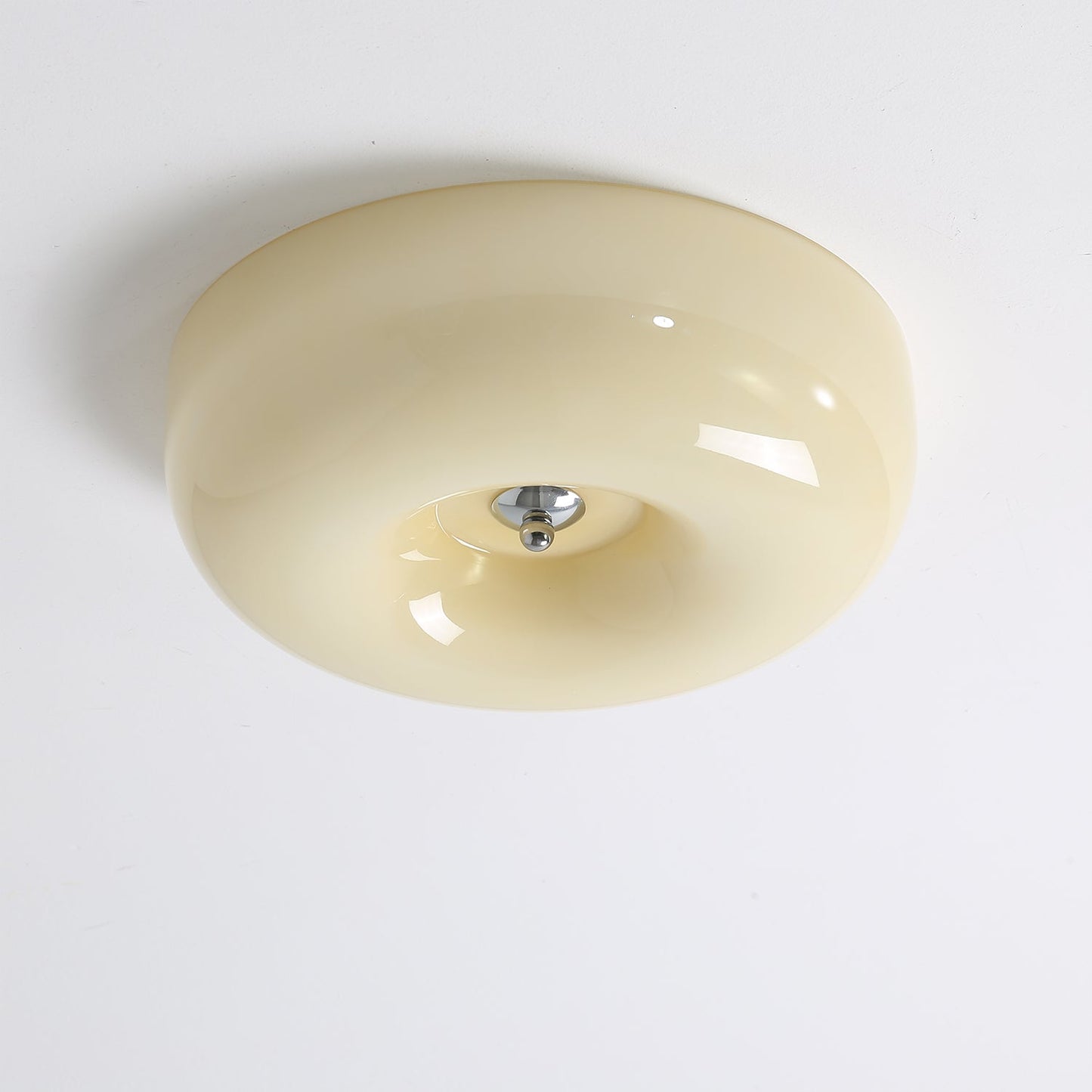 Plafondlamp Glas Swirl Metaal Wit Koffie Beige Woonkamer Slaapkamer LED 3000K 4000K 6000K Ø32 Ø40 Ø46cm Plafonnière Dimbaar