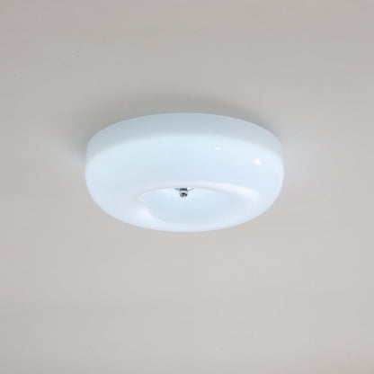 Plafondlamp Glas Swirl Metaal Wit Koffie Beige Woonkamer Slaapkamer LED 3000K 4000K 6000K Ø32 Ø40 Ø46cm Plafonnière Dimbaar