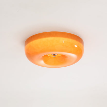 Plafondlamp Glas Swirl Metaal Wit Koffie Beige Woonkamer Slaapkamer LED 3000K 4000K 6000K Ø32 Ø40 Ø46cm Plafonnière Dimbaar