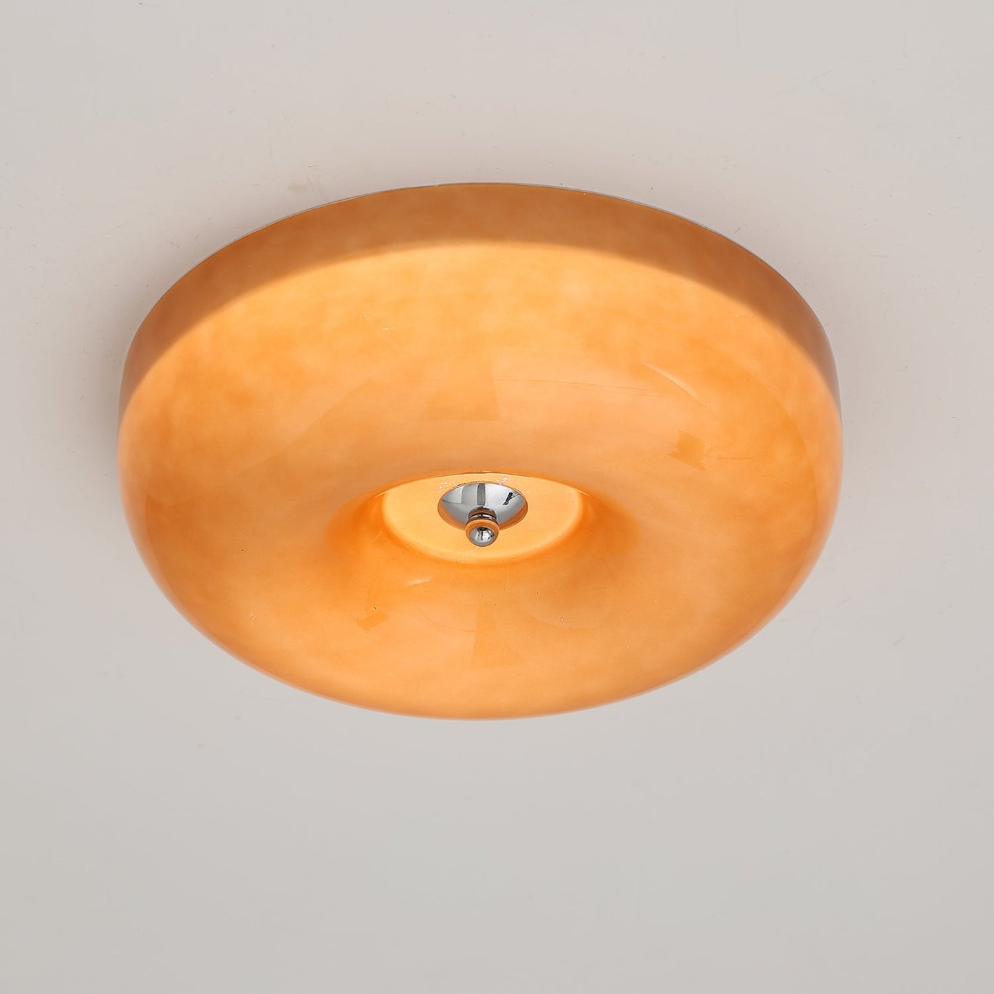 Plafondlamp Glas Swirl Metaal Wit Koffie Beige Woonkamer Slaapkamer LED 3000K 4000K 6000K Ø32 Ø40 Ø46cm Plafonnière Dimbaar