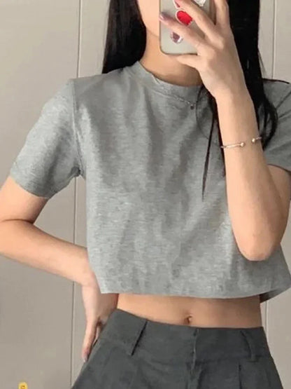 Vrouwelijke Korte T-Shirt Met Stijlvol Design