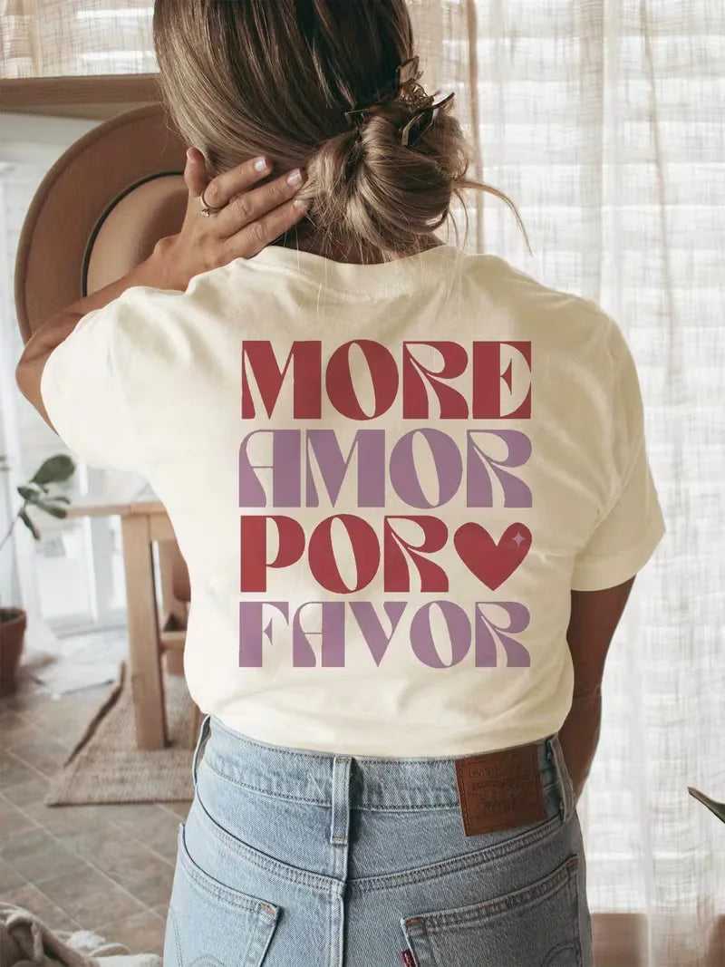 Korte Mouw T-shirt Leuke Print voor Dames en Heren - StudioMarella