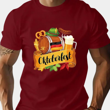 Oktoberfest T-shirt Korte Mouw voor Mannen