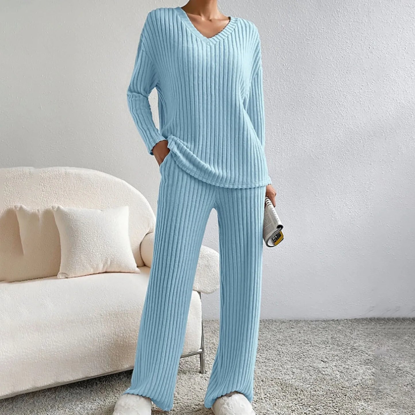 Gebreide Set 2-Delig voor Vrouw Warm en Luxe