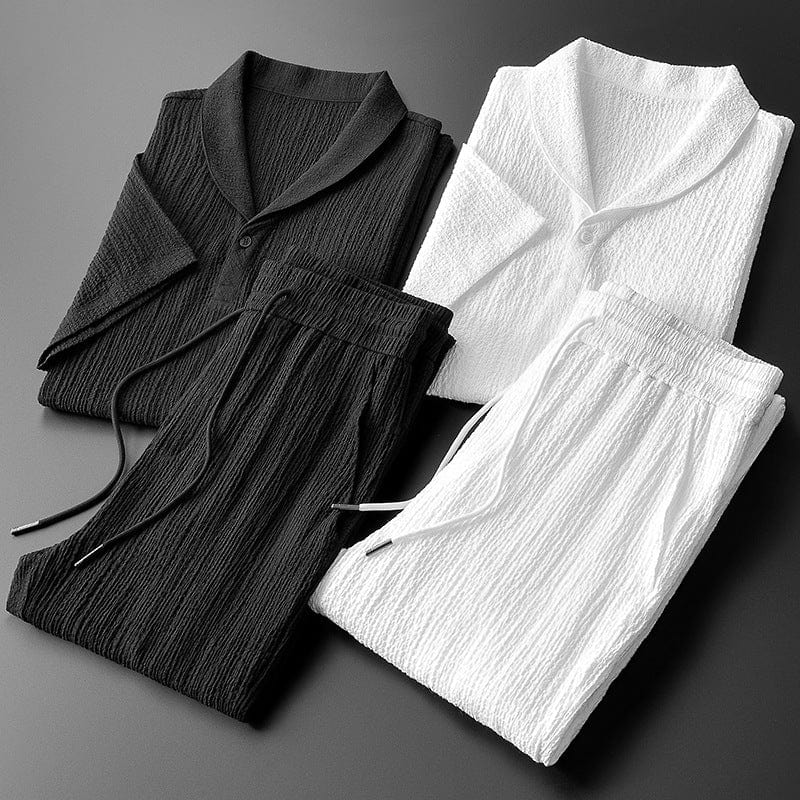 Heren Kasjmier Trui en Broek Set Casual Luxe