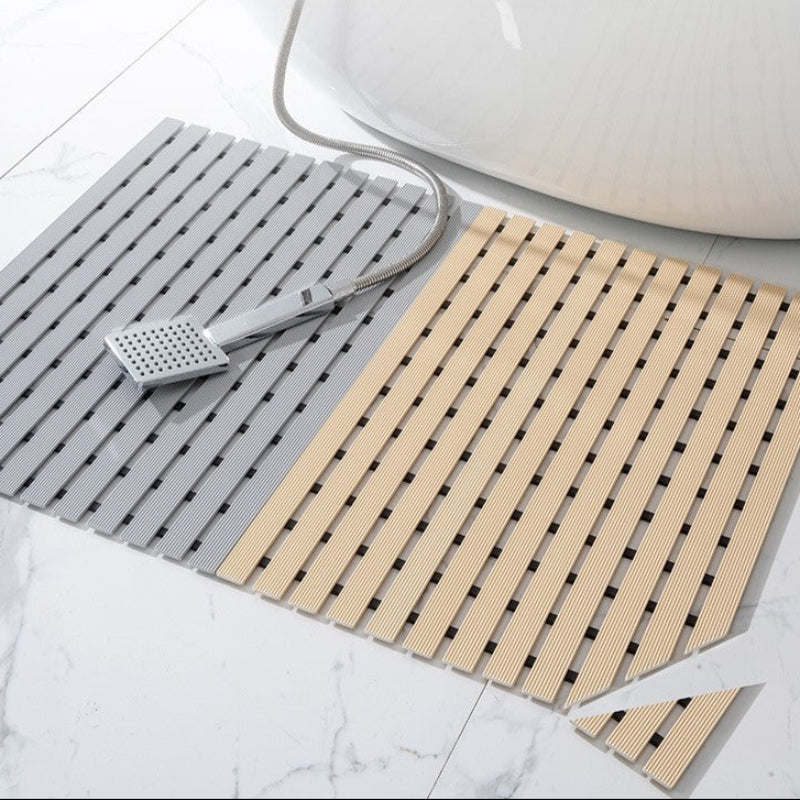 Anti-Slip Douchematje TPE met Sneldrain Groeven – Op Maat Knipbaar Badmat voor Veiligheid in Douche en Bad 43×61 cm 61×61 cm 61×90 cm