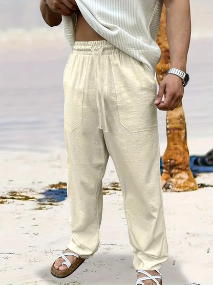 Lichte Zomerbroek Heren Linnen Casual Maes