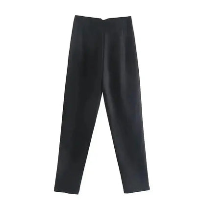 Hoge Taille Plissé Broek voor Vrouw → Hoge Taille Broek Plissé Dames Comfortabel