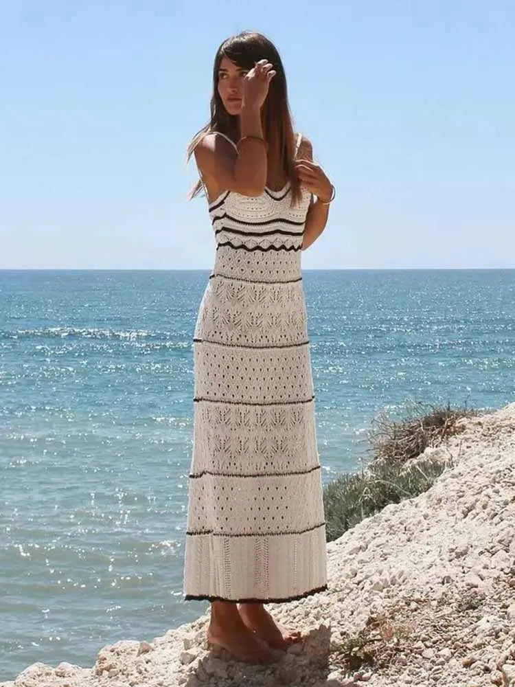Midi Strandjurk Zomerse Sling Jurk voor Vrouw
