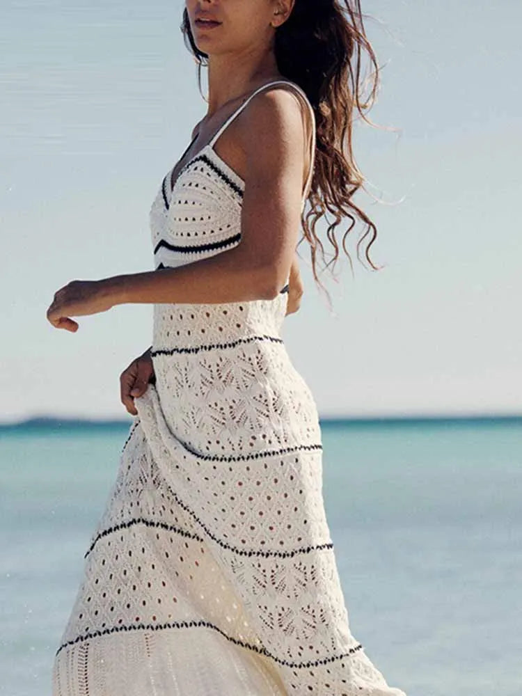 Midi Strandjurk Zomerse Sling Jurk voor Vrouw