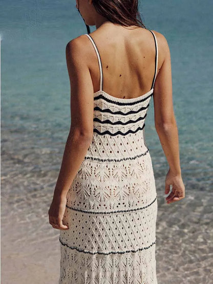Midi Strandjurk Zomerse Sling Jurk voor Vrouw