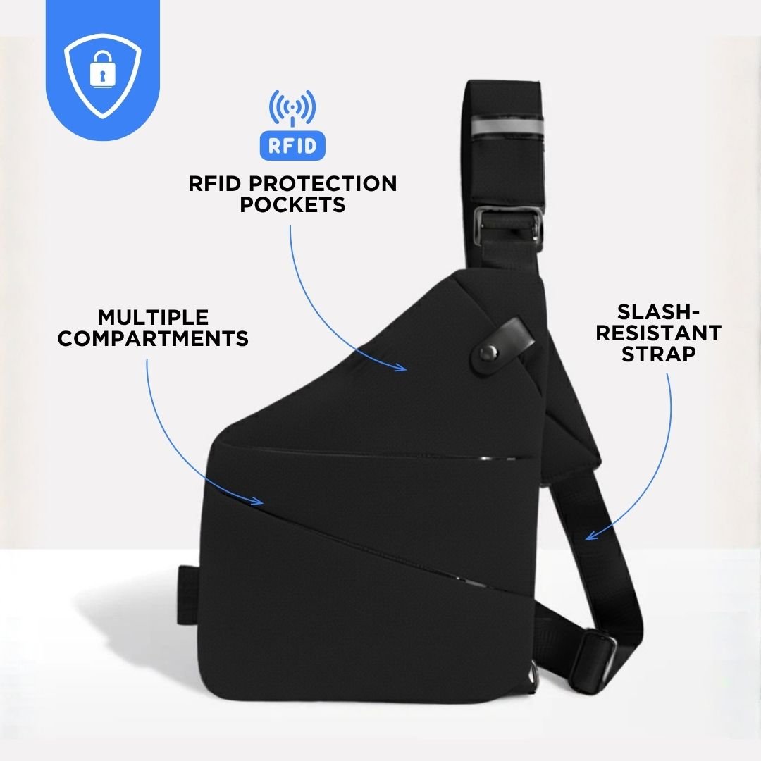 Crossbody Schoudertas met RFID-Bescherming Anti-Diefstal Veilige Reistas Verstelbare Riem Waterafstotend 14 Kleuren