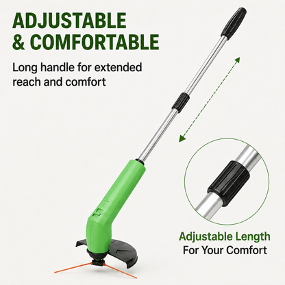 Mini Grastrimmer Oplaadbaar Draadloos – Lichtgewicht Verstelbare Grassnijder voor Tuin en Gazon