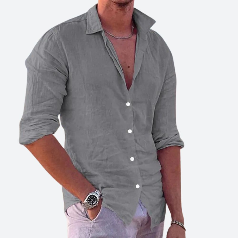 Linnen Overhemd Heren Casual Zomer
