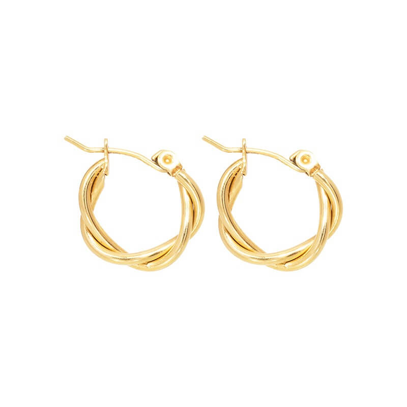 Kleine Oorringen Elegante Twist Design Zilver - StudioMarella